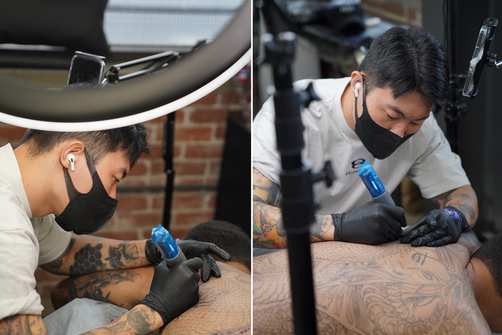 Tattoo Artist Oozy at Vism Studio Los Angeles